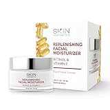 Skin Aesthetics Replenishing Facial Moisturizer, Retinol and Vitamin E  Wrinkle Cream, Diminish Dark Circles and Puffiness, Anti Aging Benefits for the Face and Eyes, Use Day or Night (50 ml)