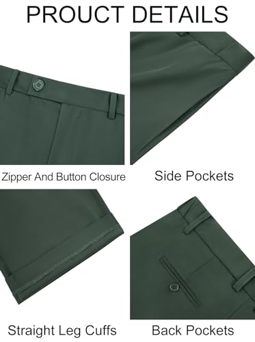 PASLTER Mens Bell Bottom Pants 70s Disco Outfits Vintage Bootcut Trousers Slim Fit Flared Pants4