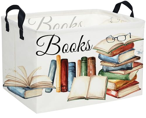 Sanjiaofeng Rectangular Kids Basket Book Storage Bins,Boys and Girls Storage