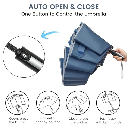 Parapluie inversé coupe-vent 10 baleines G4Free à ouverture auto - 6
