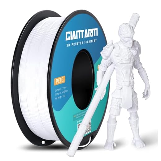 GIANTARM PETG Filament 1.75, Clear Transparent PETG Filament 1.75mm 1kg(2.2lb), Toughness Enhanced, Dimensional Accuracy +/-0.02mm, Vacuum Package (White)