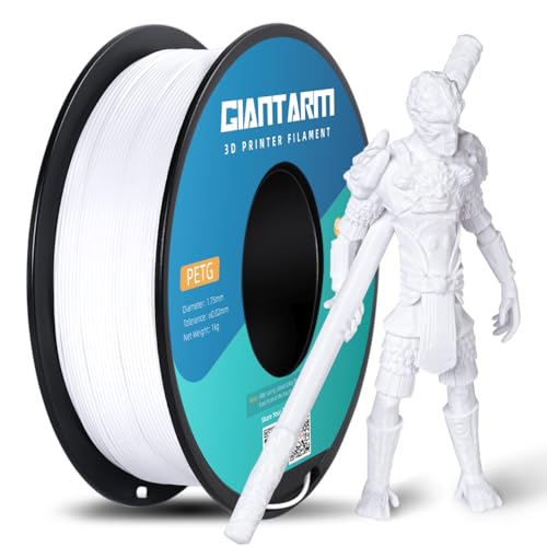 Image of GIANTARM PETG 3D Printer Filament Toughness Enhanced 1kg (2.2lbs), 1.75mm Dimensional Accuracy + /-0.03mm, 1080 Feet（330m /Roll, Vacuum Package, Fit for Most 3D FDM Printer, White