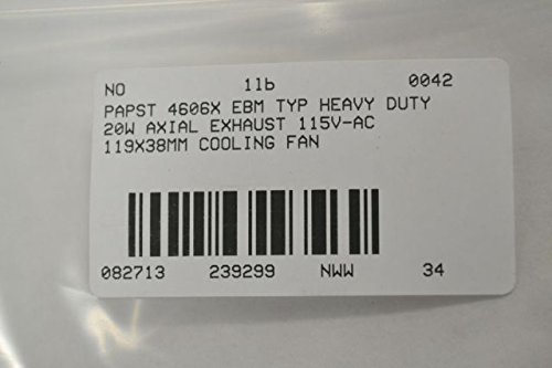 Ebm-Papst Axial Fan, 119Mm X 38Mm, 115Vac, 106Cfm, 51Dba - 4606X #TOP4