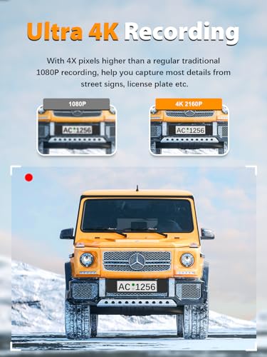 Arifayz Q4 Dash Cam Front And Rear 4K+1080P, Free 64Gb Card, Built-In Wifi, Dash Camera thumb #2