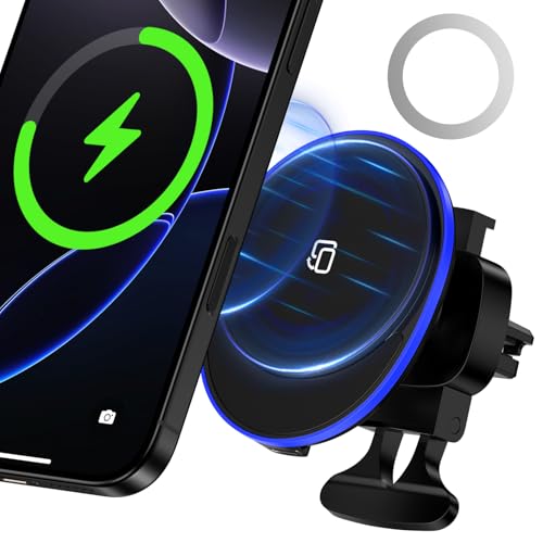 Pixel Wireless Car Mount Charger Magsafe for Google Pixel 10 Pro XL 9 8 7,15W Wireless Car Charger Air Vent Magnetic Android Phone Holder Fast Charging Kickstand for Samsung Galaxy S25 Ultra/S24/S23