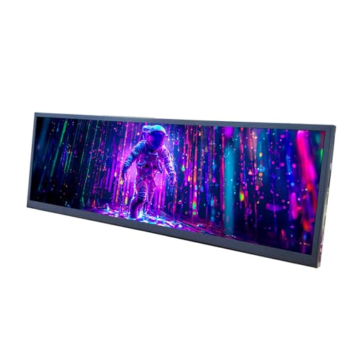 Image of VSDISPLAY 12.7'' 2880x864 2K Stretched Bar LCD PC Case Screen | with USB-C /Mini H /D Video Input,As Secondary Display for PC /Computer /Laptop CPU GPU Data Monitoring
