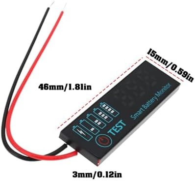 SG Store 2pcs DC 7-55V Lithium Battery Level Indicator Tester Green LED Voltage Power Monitor Panel — view 3