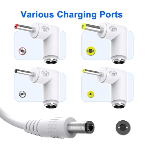 Universal 6V Power Cord Compatible with VTech Baby Monitor Models DM221, DM221-2, DM223, DM251, DM111, DM112, DM222, DM271 (Parent Unit Only) – Replacement Charger Adapter with 5Ft White Cable