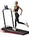UMAY Walking Pad Treadmill with 9% Incline, Folding Treadmill with Diamond Pattern Running Belt, 12km/h Lightweight Running Machines for Home Office with LED Display, No Assembly