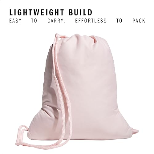 Image of adidas Alliance Sackpack - Drawstring Backpack for Sports, Small Gym, Sandy Pink /White /2, One Size, Alliance Sackpack - Drawstring Backpack Small Bag for Men and Women