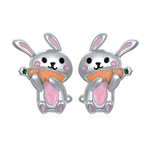 VONALA Boucles d'oreilles Lapin en Argent 925 Sterling Bijoux Cadeaux pour Femmes et Filles