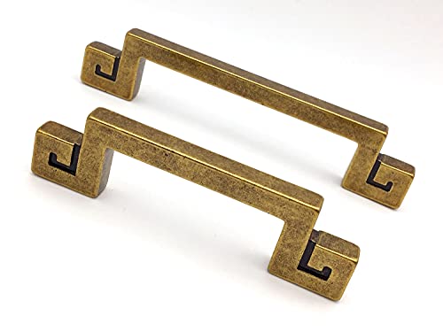 Tiroir pull antique laiton doré 96mm | Poignée commode vintage et quincaillerie porte de meuble