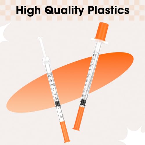 Image of 1ml Syringe with Cap, 30G 13 /25 inch 1cc Syringes, Pack of 100