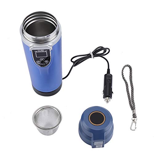 Chaleira de chá portátil, copo de aquecimento de carro de forro de aço inoxidável, conveniente e prá