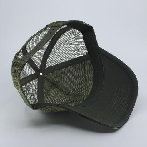 Image of The Vintage Year High Crown Foam Mesh Camouflage Trucker Hat Baseball Cap