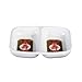 Thunder Group Peacock Collection 12-Pack 1-Ounce Twin Sauce Dish, 3-3/8 by 2-3/4-Inch, Melamine, Red