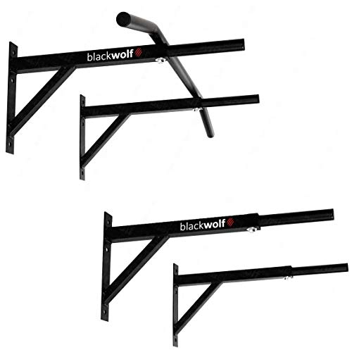 Kit Barra Mista 50 Cm + Barra Paralela Dip De Parede (Parafusos e Buchas Plásticas)