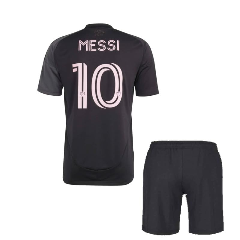 Sports Soccer Boys Football Messii 10 Home Jersey 2024 with Printed Shorts for Kids & Men(13-14Years,Multicolor-20) 1