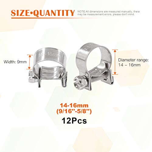Colliers de serrage en acier inoxydable durable pour durite essence