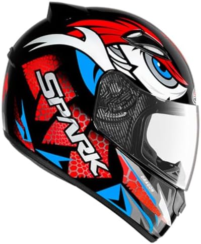 Capacete EBF Spark Dragon - Preto e Vermelho - 58