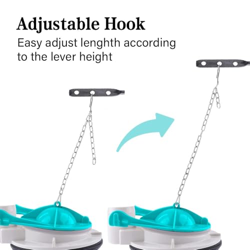 Toilette Griff Kette Edelstahl,Toilette Klappe Kette Universal,Toilette Klappe Heben Kette Ersatz Kit Für Meiste Toilette Flappern,3 Stück Toilettenschüssel Kette Edelstahl Silber