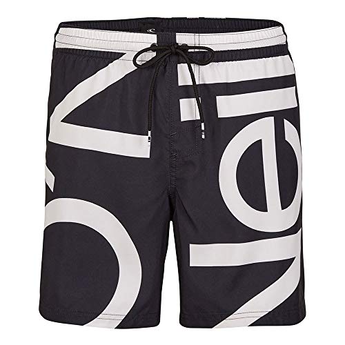 O'Neill Pm Cali Zoom Shorts, Bañador para Hombre, Multicolor (9910 Black AOP W/ White), L
