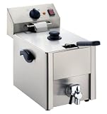 GastroHero Elektro Fritteuse, 10 L, Überhitzungsschutz, Edelstahl EF-ECO10A