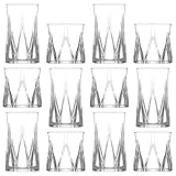 Dotés d'une silhouette angulaire saisissante et d'un décor complexe d'inspiration gothique, ces verres respirent l'élégance architecturale et la sophistication. Chaque facette capte magnifiquement la lumière, créant un jeu de reflets saisissant qui transforme même un simple service en un spectacle visuel. Leur design évoque grandeur et tradition tout en conservant une touche contemporaine et affirmée – idéal pour ceux qui aiment que leurs verres soient aussi marquants que le verre qu'ils contiennent.