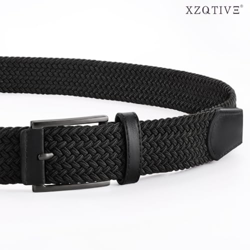 Image of XZQTIVE Braided Stretch Belt Mens Gift Elastic Woven Belt for Golf Casual Pants Shirts Jeans