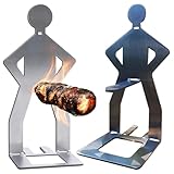 DTSFHTDAL 2PCS Stainless Steel BBQ Hot Dog Holder, Funny Sausage Roaster Stand Rack, Portable Hotdog Grill...