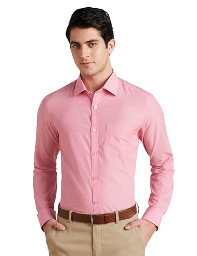 Image of Amazon Brand - Symbol Men's Solid Cotton Slim Fit Formal Shirt | Plain | Full Sleeve