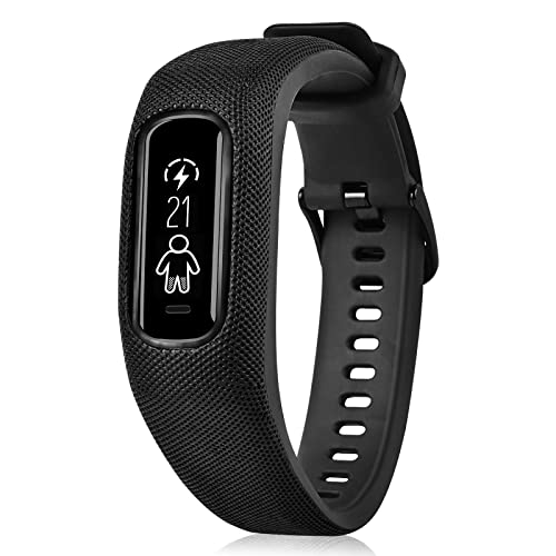 Bracelet TPU Garmin Vivosmart 4 noir en taille M pour tracker d'activité