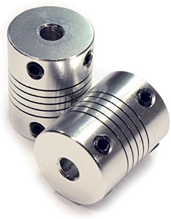 Flexible Membran-Kupplung D34 L32 – Bohrung 8 Mm Auf 12 Mm, Alu, Spielfrei, Für Schrittmotoren