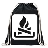 Kiwistar Pictogrammes de lieu de feu de camp Sac de jute imprimé Design Print