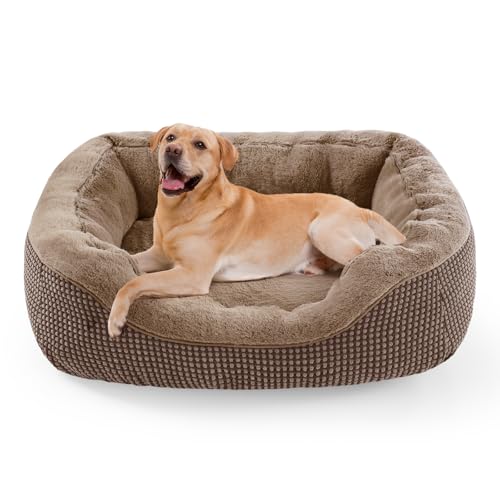 Image of INVENHO Large Dog Beds Large Sized, Washable Orthopedic Warming Soft Sleeping Durable with Anti-Slip Bottom