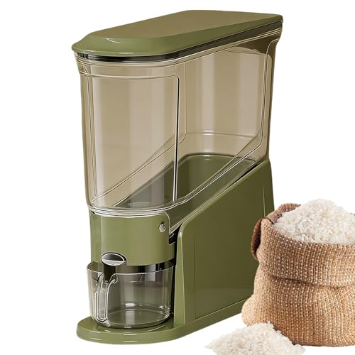 Generico Dispensador de arroz | Organizador con dispensador de arroz de alta capacidad | para almacenamiento de alimentos | Para alimentos aperitivos y cereales en la cocina despensa casa y