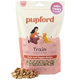 Pupford Freeze Dried Training Treats for Dogs & Puppies, 240+ Four Ingredient Bites (Duck & Veggies, 5 oz)