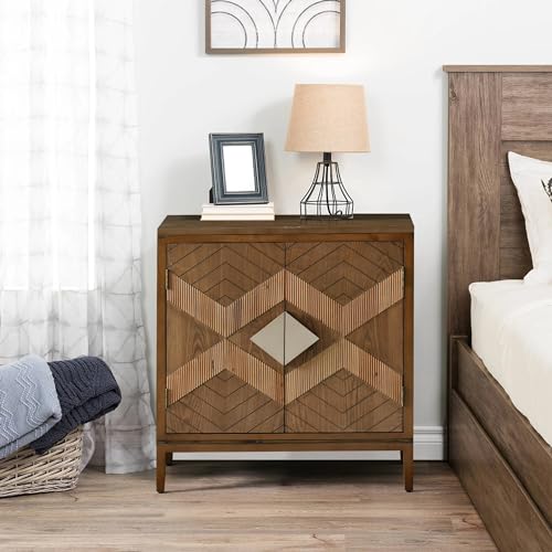 Ahokua Sideboard Buffet Cabinet With 2 Doors Accent Cabinet With Storage Carved Wood Mid Century Modern Credenza With Protective Feet For Kitchen thumb #4