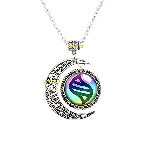 LERYDESI Mega Stone necklace Moon pendant Cartoon Ball jewelry custom picture Art Jewelry for women man