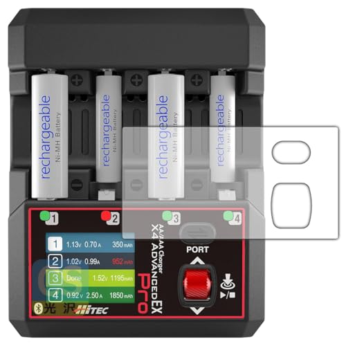 PDA�H�[ HiTEC AA/AAA Charger X4 ADVANCED EX Pro �Ή� Crystal Shield �ی� �t�B���� 3���� ���� ���{��