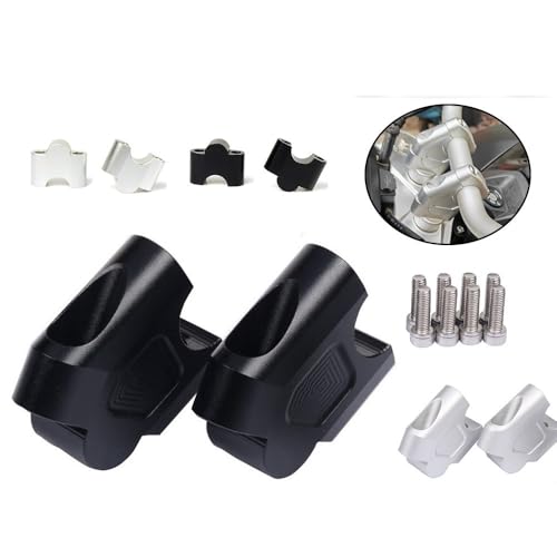Abrazadera elevadora manillar TRK 702X adaptador de aluminio negro para ruta larga 2