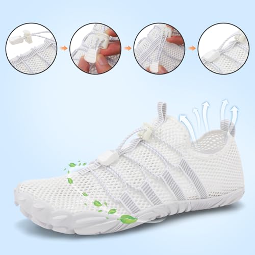 Image of L-RUN Barefoot Water Shoes Women Mens Aqua Sock Athletic Hiking Water Sports Shoes for Swim Beach Pool Sand Diving Walking