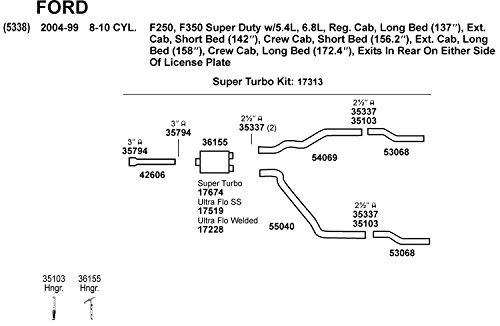 Image of Dynomax 36155 Exhaust Bracket for Ford F-250 Super Duty