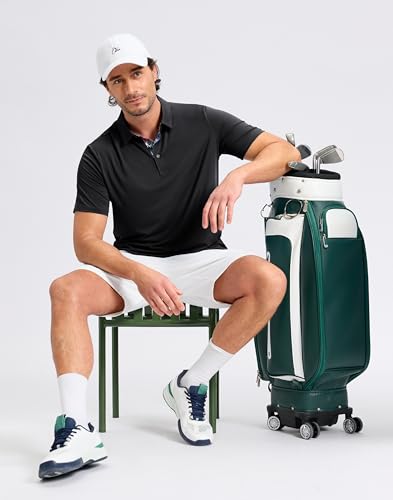 Image of Obla Mens Golf Shirt Short Sleeve Dry Fit Moisture Wicking Performance Athletic Casual Work Collared Polo Shirts for Men