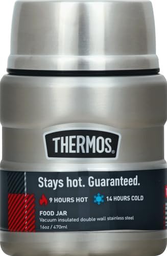 THERMOS Stainless King Vacuum-Insulated Food Jar with Spoon, 16 Ounce, Matte Stainless Steel - Image 2
