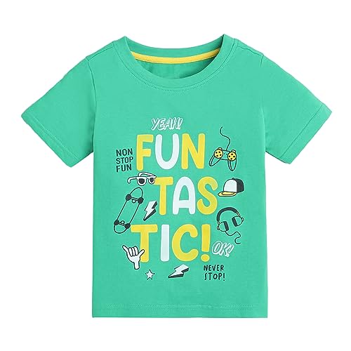 Image of Hopscotch Boy's Cotton Regular Fit T-Shirt