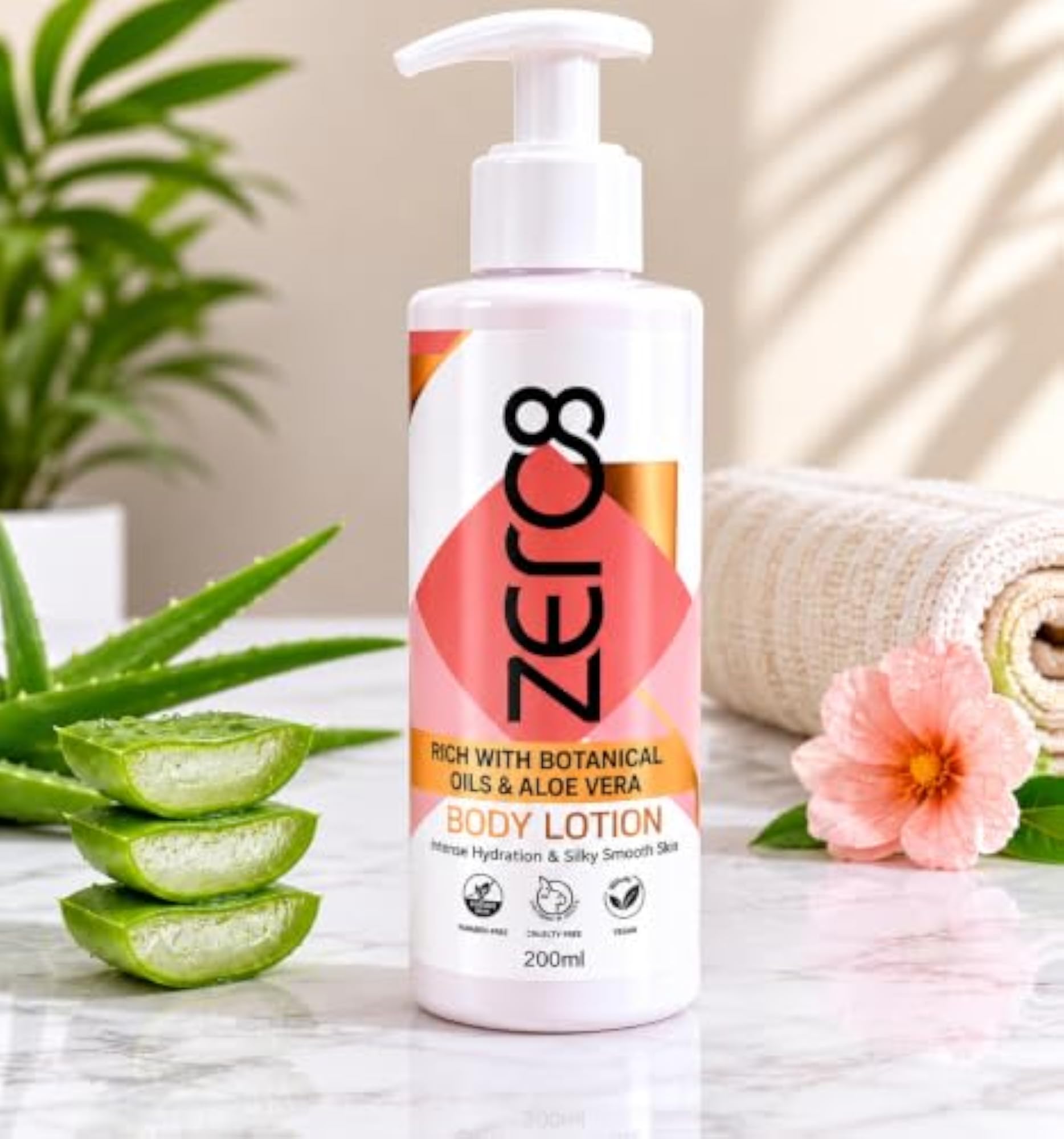 Moisturizing Body Lotion with Aloe Vera, 200ml