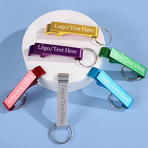 5 Pack Personalized Custom Bottle Opener Keychain Bulk Engraved Metal Can Beer Openers With Text Logo For Wedding Favors Party Anniversaries Bar #TOP6