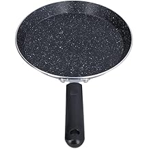 6 Inch Flat Skillet, Induction Non Stick Omelette Pan, Lightweight Frying Pan for Kitchen Indoor Outdoor Cooking Black