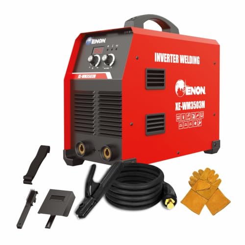 Image of ENON 350A Dual Voltage Inverter ARC Welding Machine, 220V & 380V, LED Display, Hot Start Anti-Stick, IGBT, MMA Welder for Workshop, Fabrication & Industrial Use (XE-WM3503M)